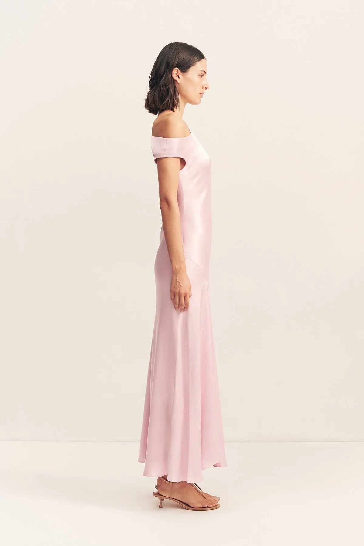 LA LUNE ASYMMETRICAL DRAPED MAXI DRESS - BLOSSOM sold by Shona Joy product image thumbnail 4