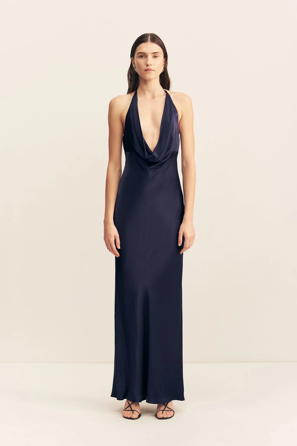 LA LUNE LOW COWL MAXI DRESS - MIDNIGHT sold by Shona Joy