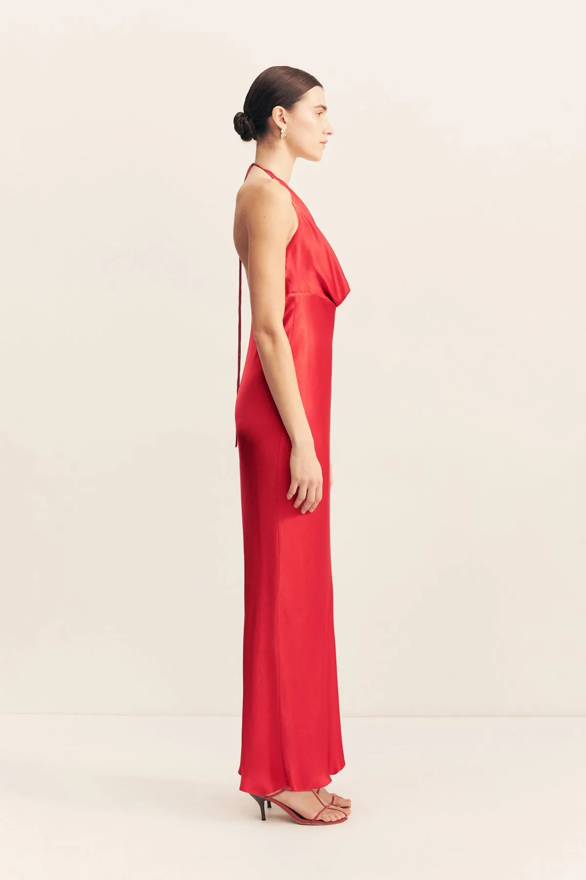 TATUM LOW COWL MAXI DRESS - GRENADINE sold by Shona Joy product image thumbnail 4