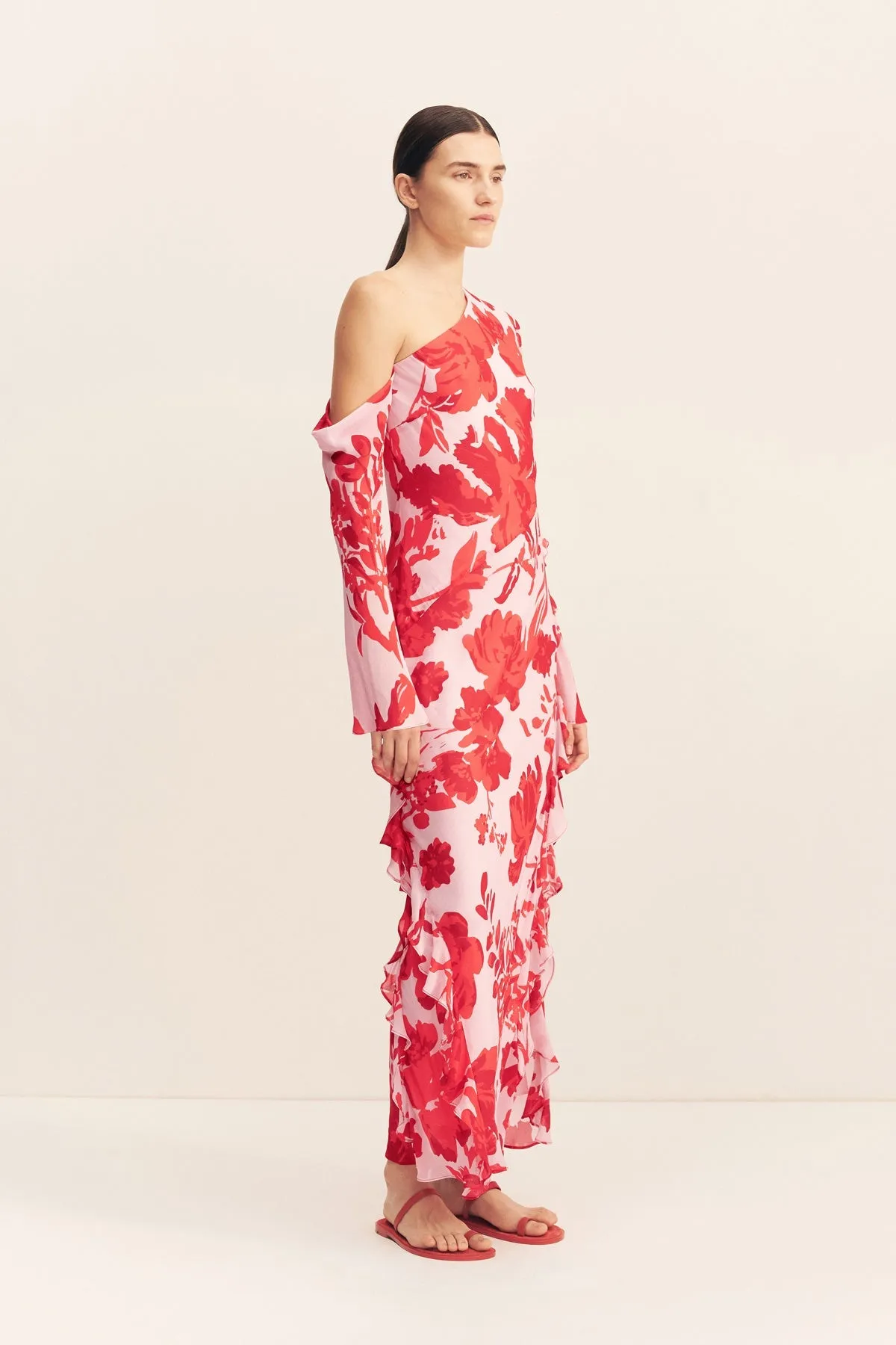 ALEYNA LONG SLEEVE RUFFLE MAXI DRESS sold by Shona Joy product image thumbnail 3