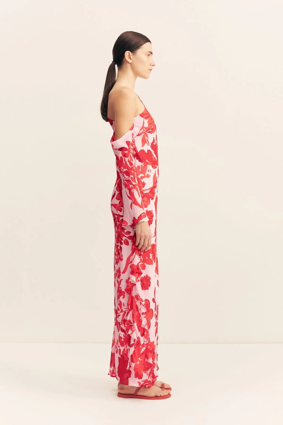 ALEYNA LONG SLEEVE RUFFLE MAXI DRESS sold by Shona Joy product image thumbnail 4