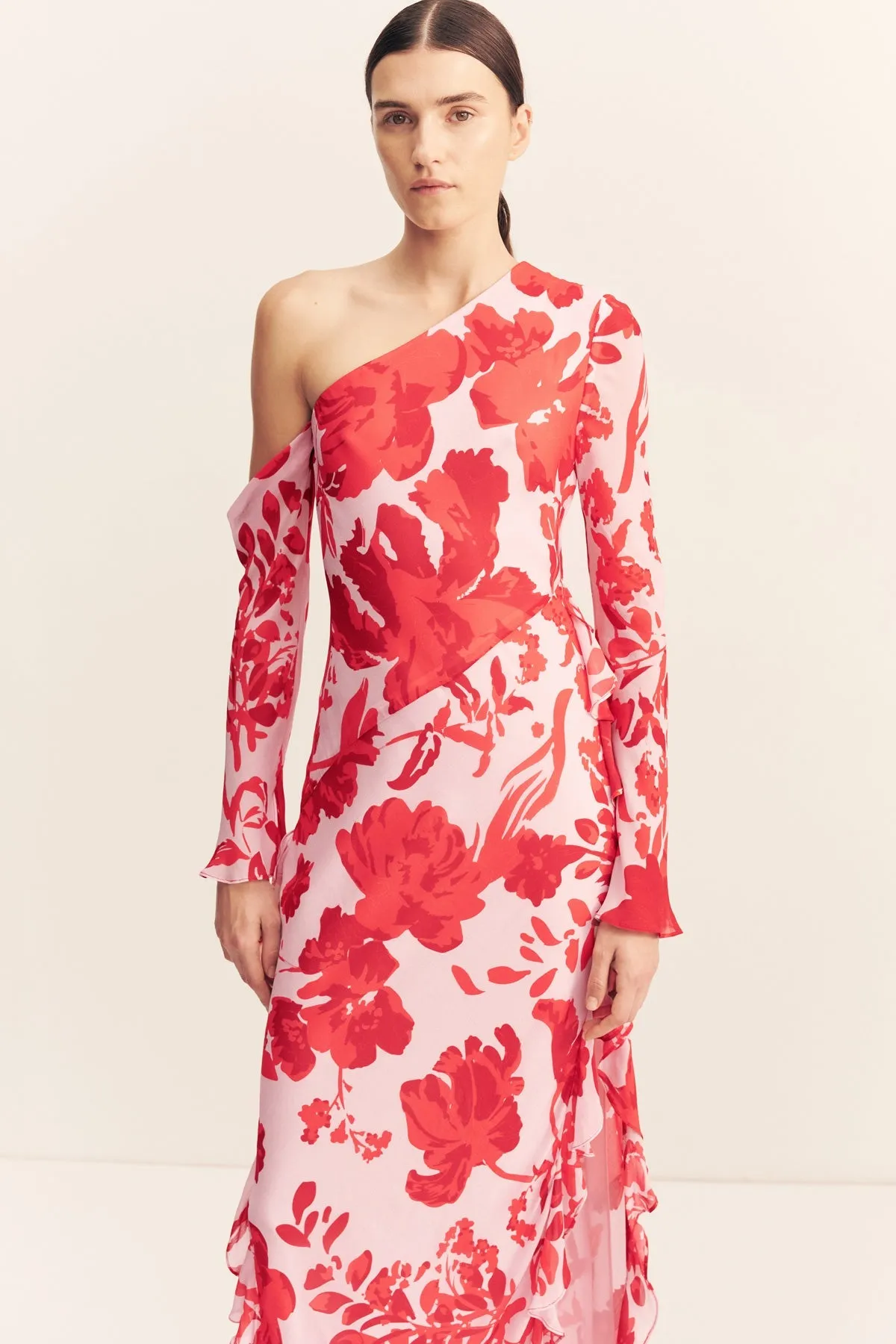 ALEYNA LONG SLEEVE RUFFLE MAXI DRESS sold by Shona Joy product image thumbnail 2