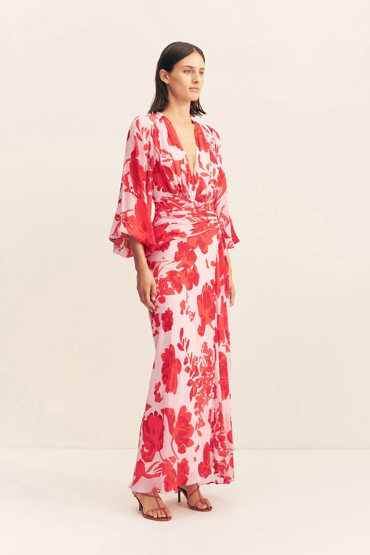 ALEYNA LONG SLEEVE RUCHED MAXI DRESS sold by Shona Joy product image thumbnail 3
