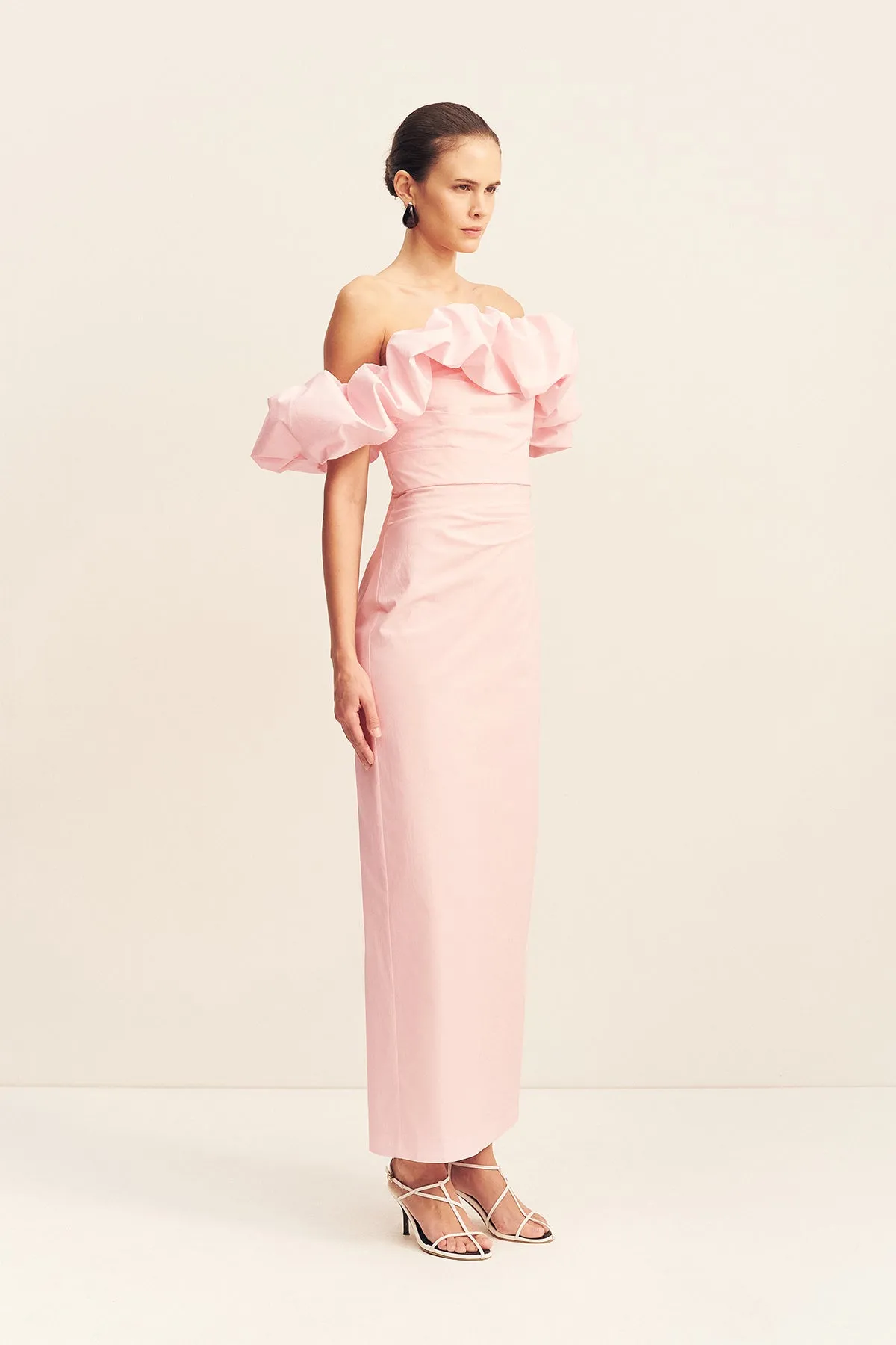 CAMPBELL OFF SHOULDER BUBBLE MAXI DRESS - BALLERINA sold by Shona Joy product image thumbnail 3