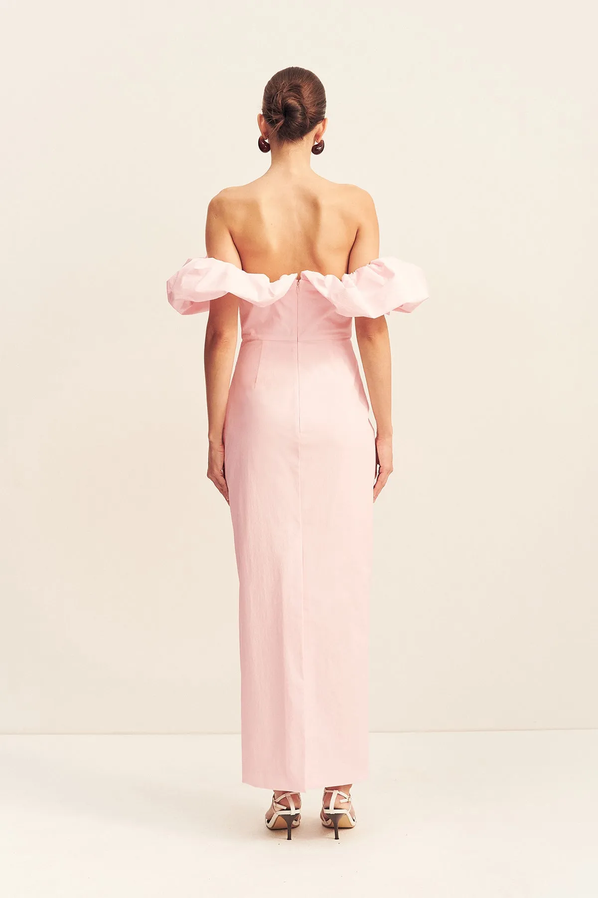 CAMPBELL OFF SHOULDER BUBBLE MAXI DRESS - BALLERINA sold by Shona Joy product image thumbnail 5