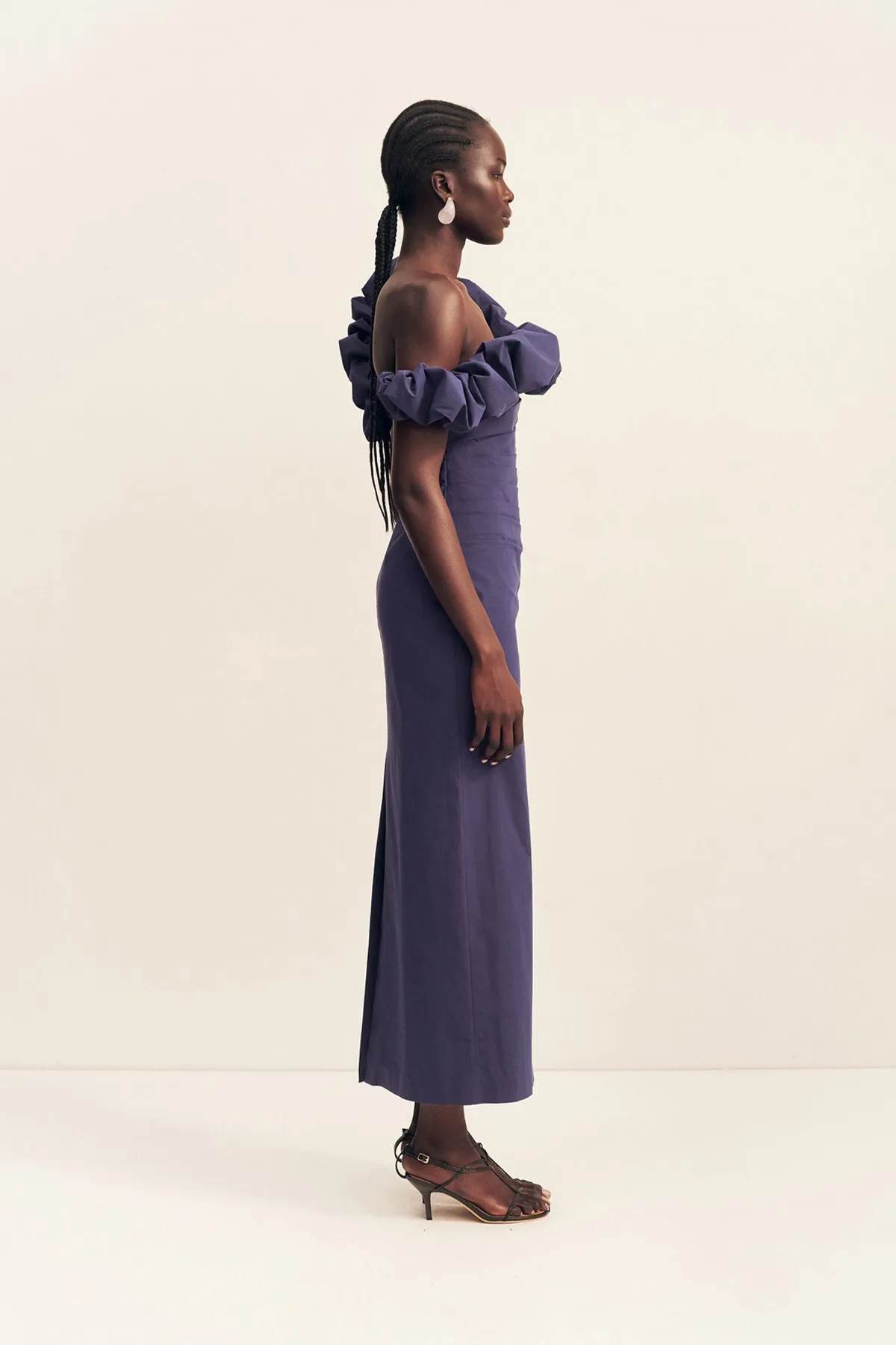 CAMPBELL RUFFLE DRAPED MAXI DRESS - MIDNIGHT sold by Shona Joy product image thumbnail 4