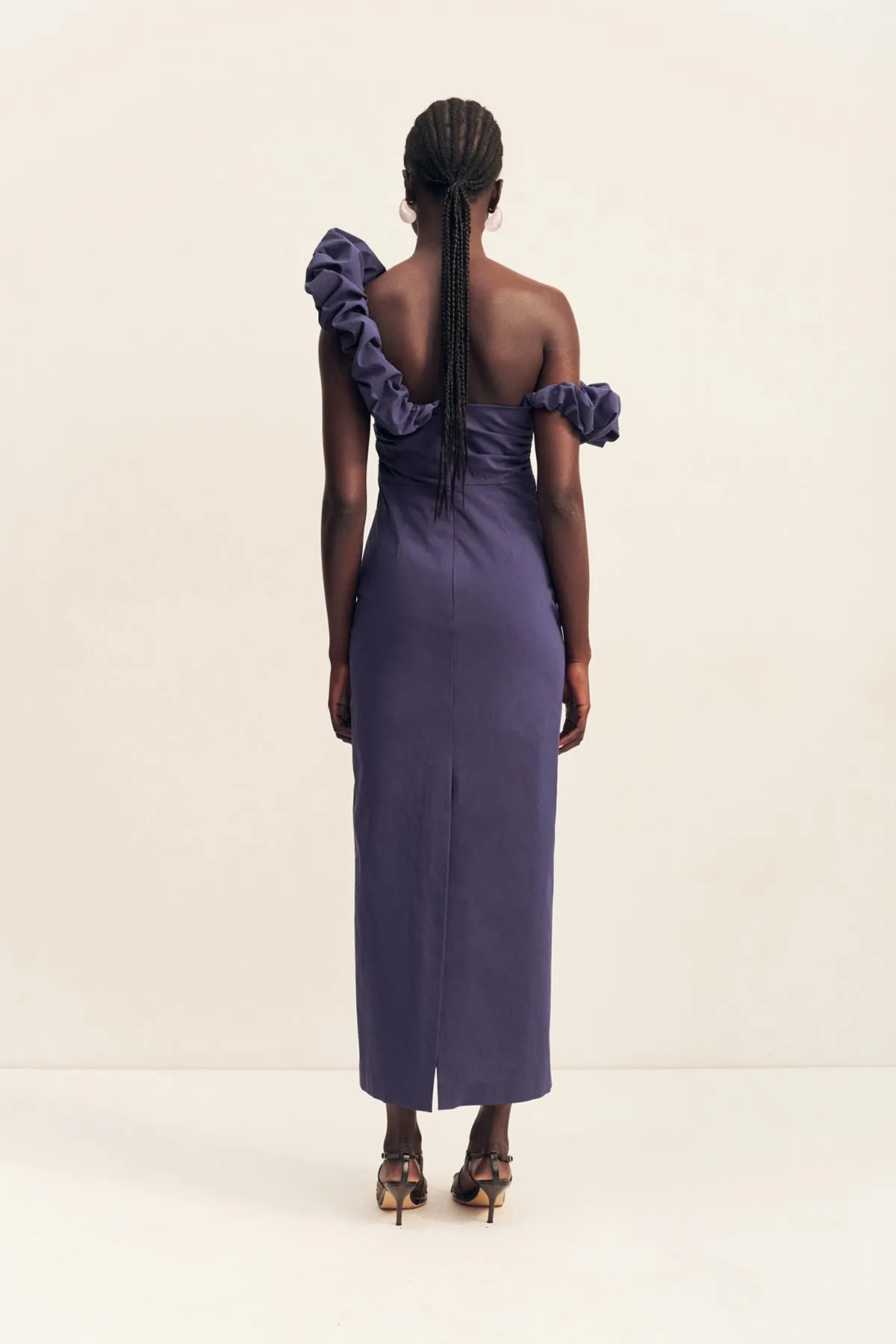 CAMPBELL RUFFLE DRAPED MAXI DRESS - MIDNIGHT sold by Shona Joy product image thumbnail 5