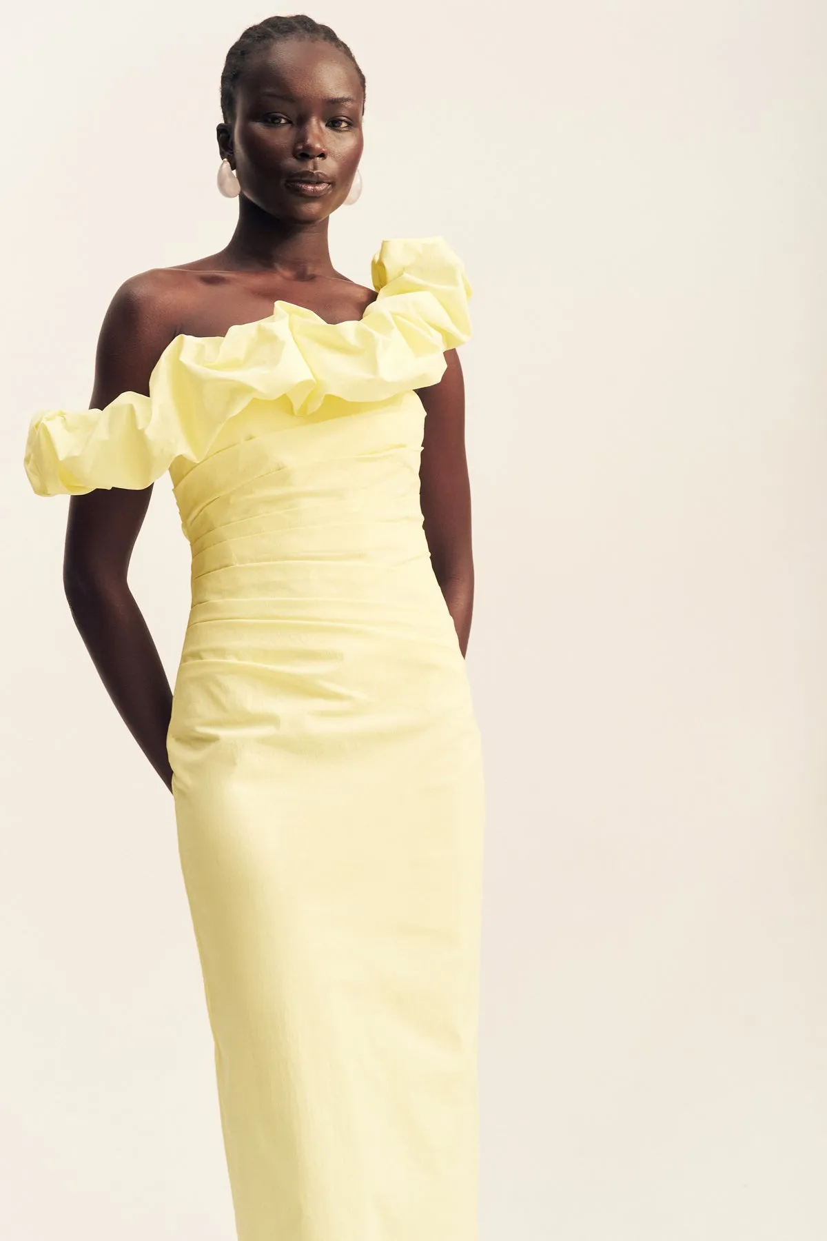 CAMPBELL RUFFLE DRAPED MAXI DRESS - LEMONADE sold by Shona Joy product image thumbnail 2