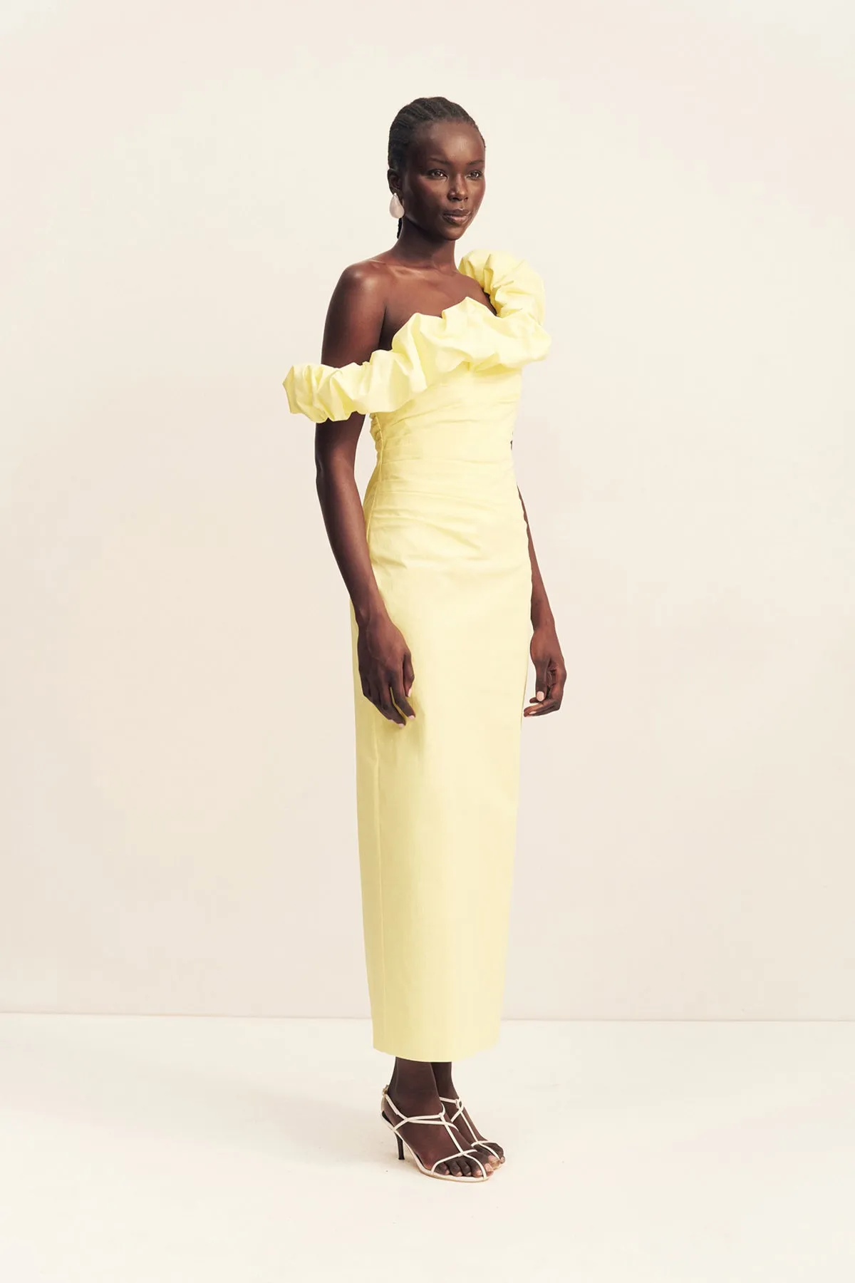 CAMPBELL RUFFLE DRAPED MAXI DRESS - LEMONADE sold by Shona Joy product image thumbnail 3