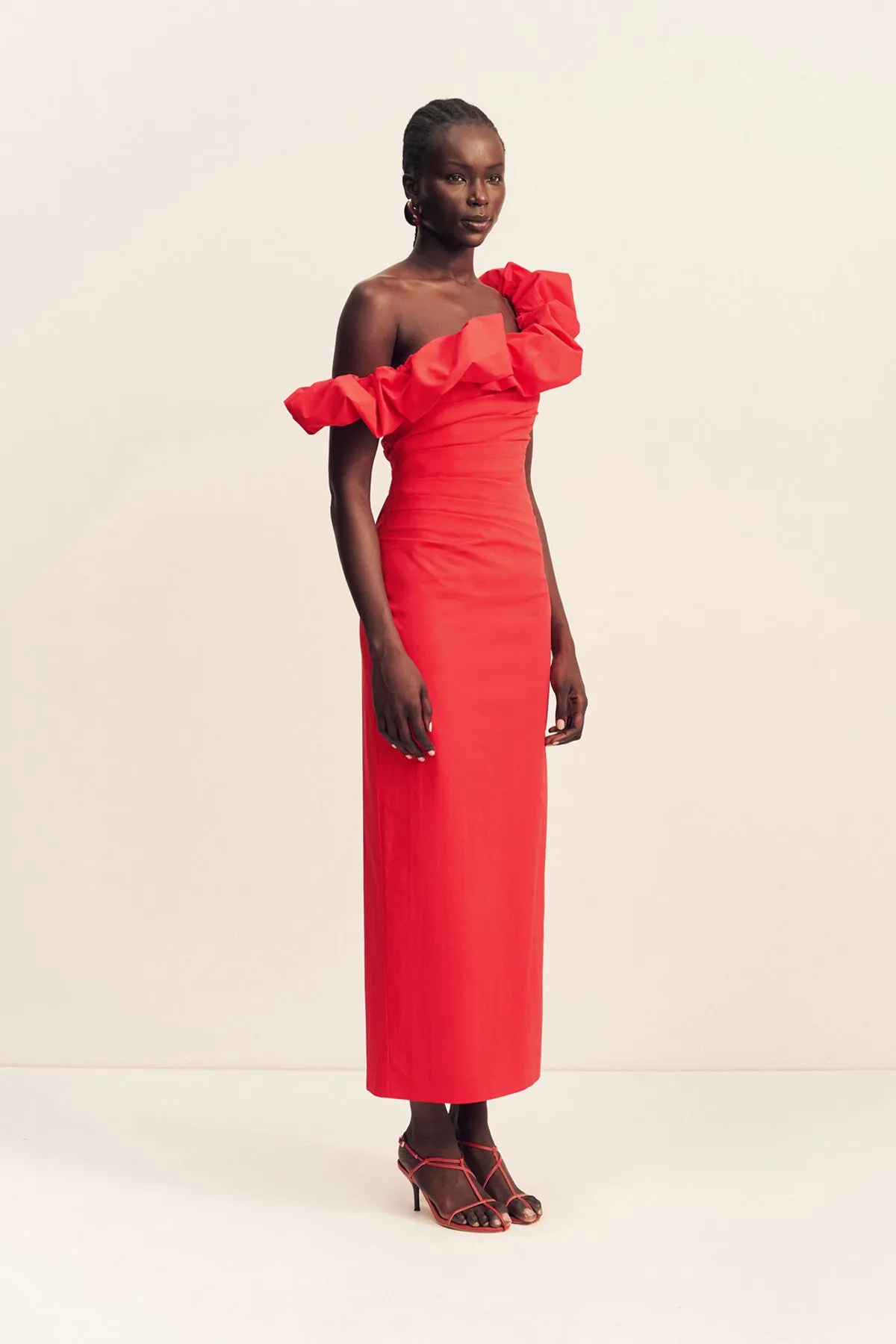 CAMPBELL RUFFLE DRAPED MAXI DRESS - GOJI sold by Shona Joy product image thumbnail 3