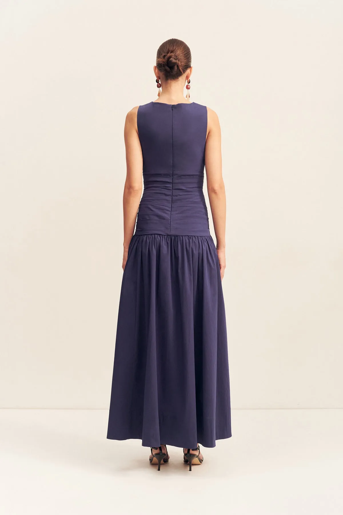 CAMPBELL PLUNGED GATHERED MAXI DRESS - MIDNIGHT sold by Shona Joy product image thumbnail 5