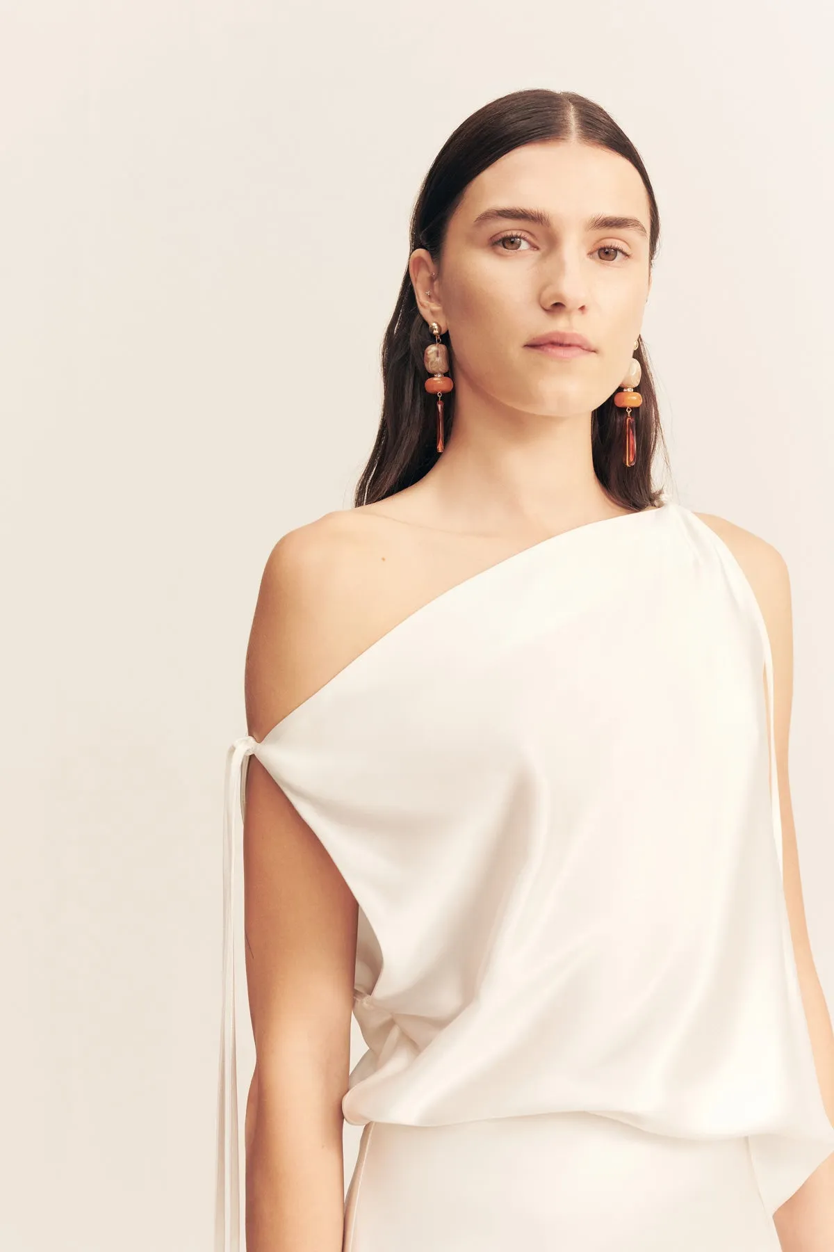 SAVANNA TIE TOP - IVORY sold by Shona Joy product image thumbnail 3