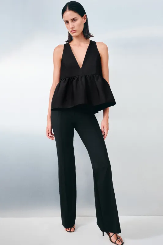 OTIS PLUNGED TOP - BLACK sold by Shona Joy