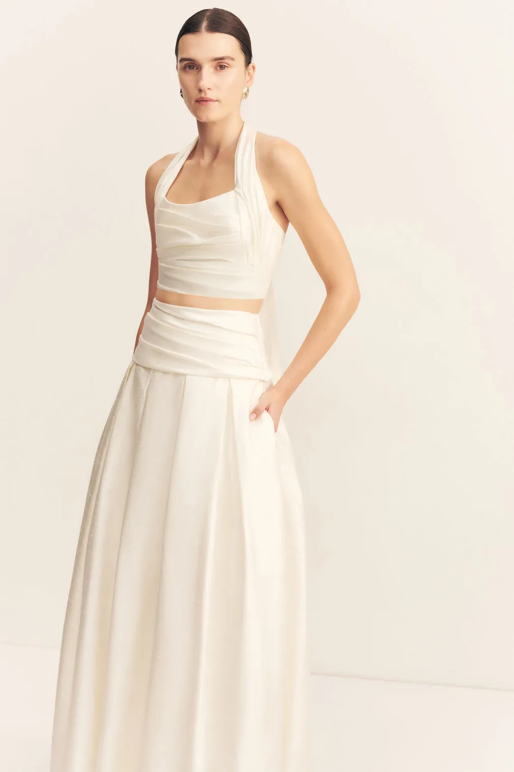 LUCERO SILK HALTER NECK TOP sold by Shona Joy product image thumbnail 2