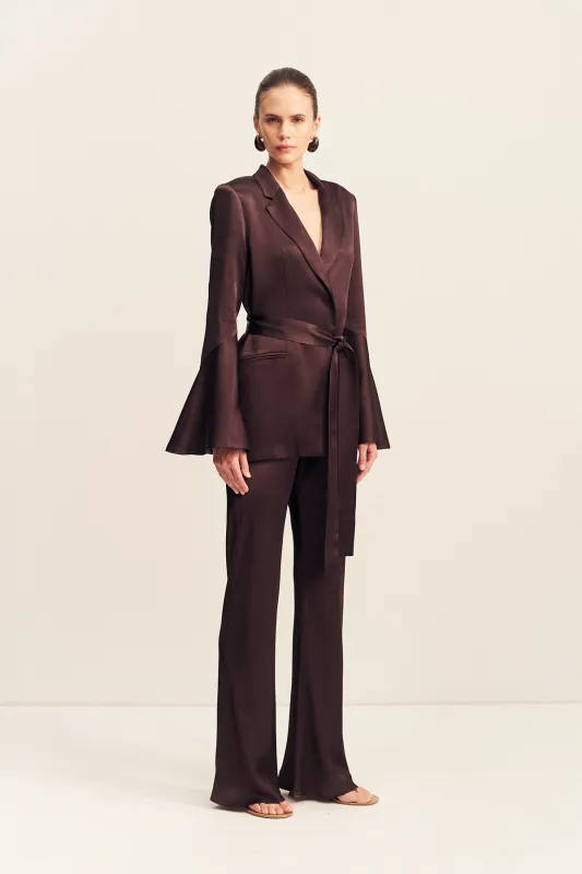 LA LUNE BIAS CUT PANT - ESPRESSO sold by Shona Joy