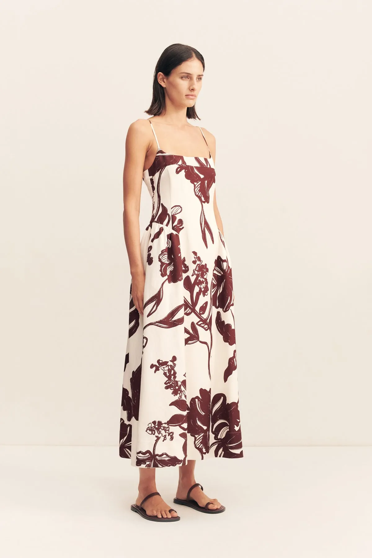 EMMETT SQUARE NECK PANELLED MIDI DRESS sold by Shona Joy product image thumbnail 3