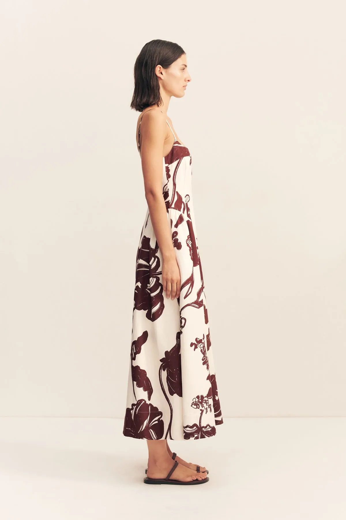 EMMETT SQUARE NECK PANELLED MIDI DRESS sold by Shona Joy product image thumbnail 4