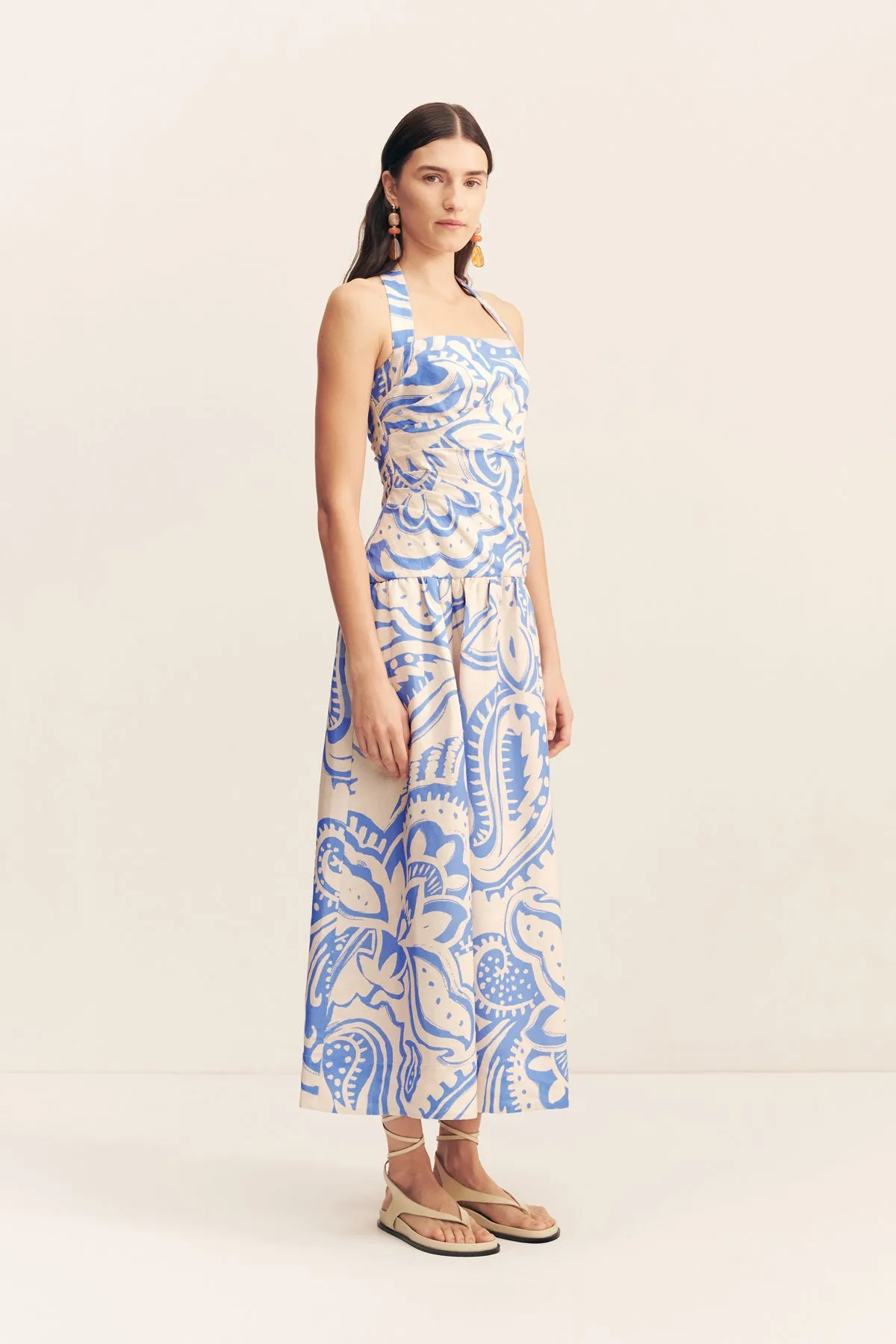 FRANCIS DRAPED HALTER MIDI DRESS sold by Shona Joy product image thumbnail 3