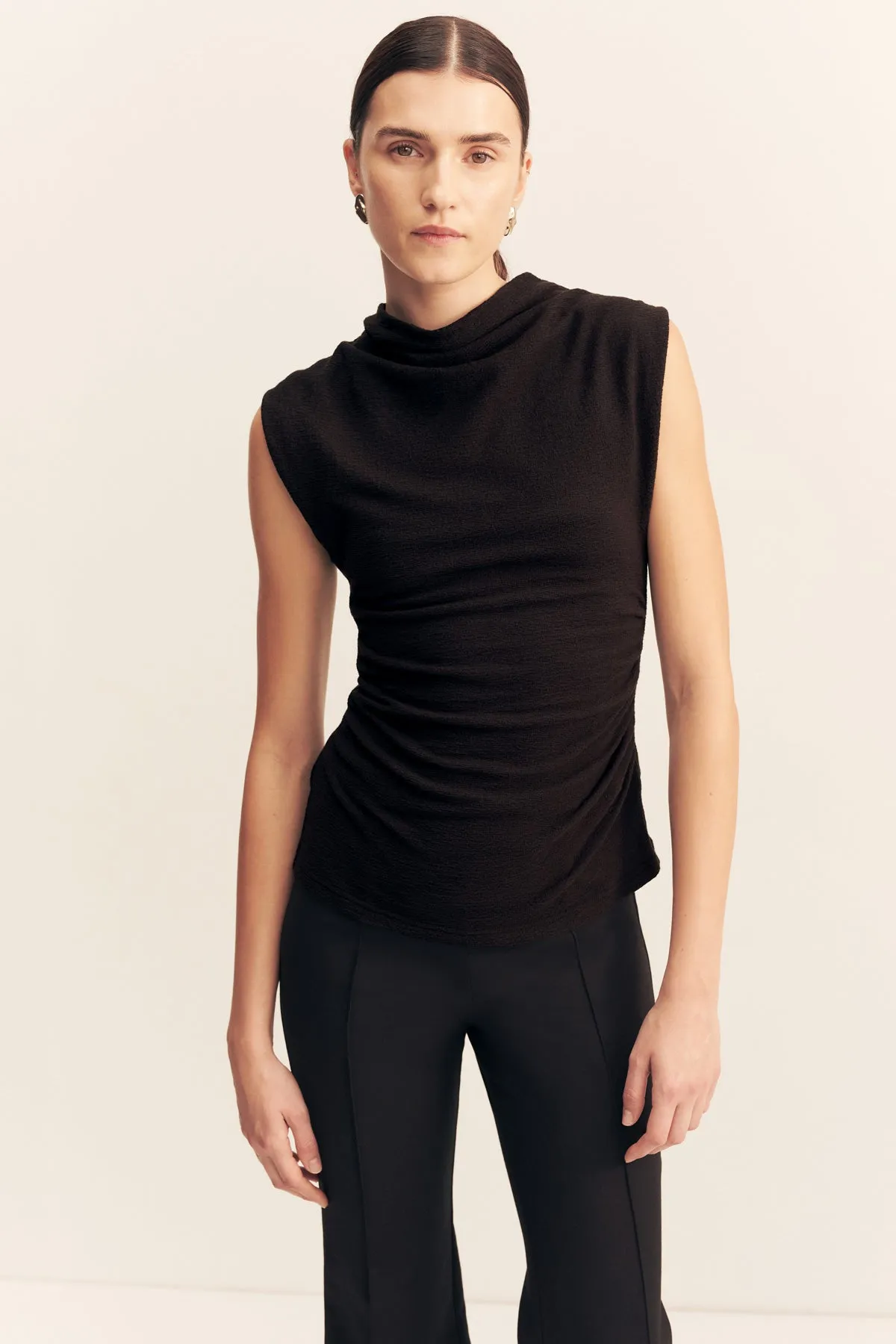 BEAU SLEEVELESS TOP - BLACK sold by Shona Joy product image thumbnail 2