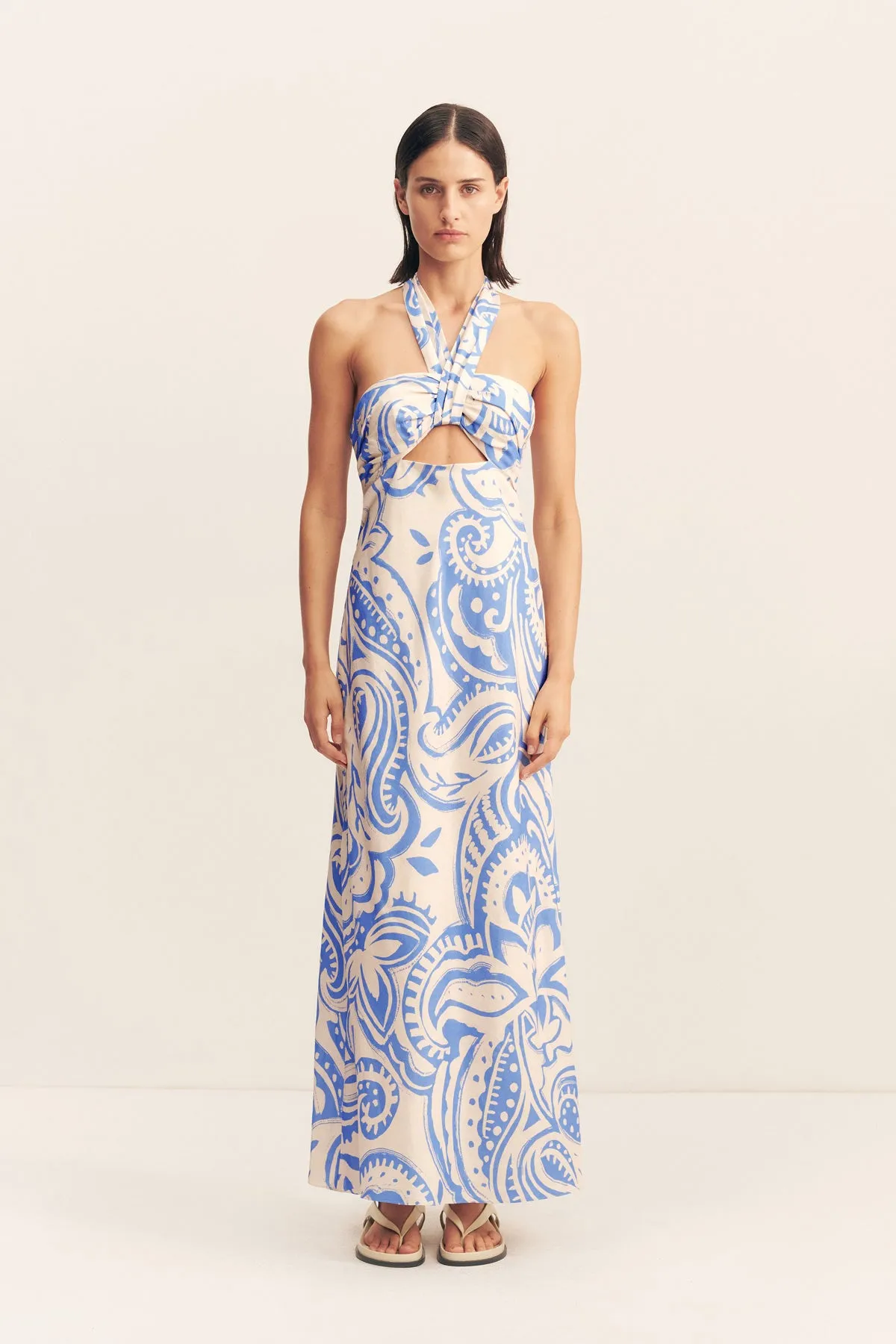 FRANCIS RUCHED HALTER MAXI DRESS sold by Shona Joy