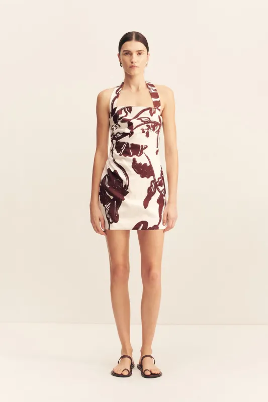 EMMETT HALTER DRAPED MINI DRESS sold by Shona Joy
