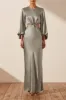 LA LUNE TWIST FRONT CUT OUT MAXI DRESS - SAGE sold by Shona Joy