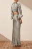 LA LUNE TWIST FRONT CUT OUT MAXI DRESS - SAGE sold by Shona Joy