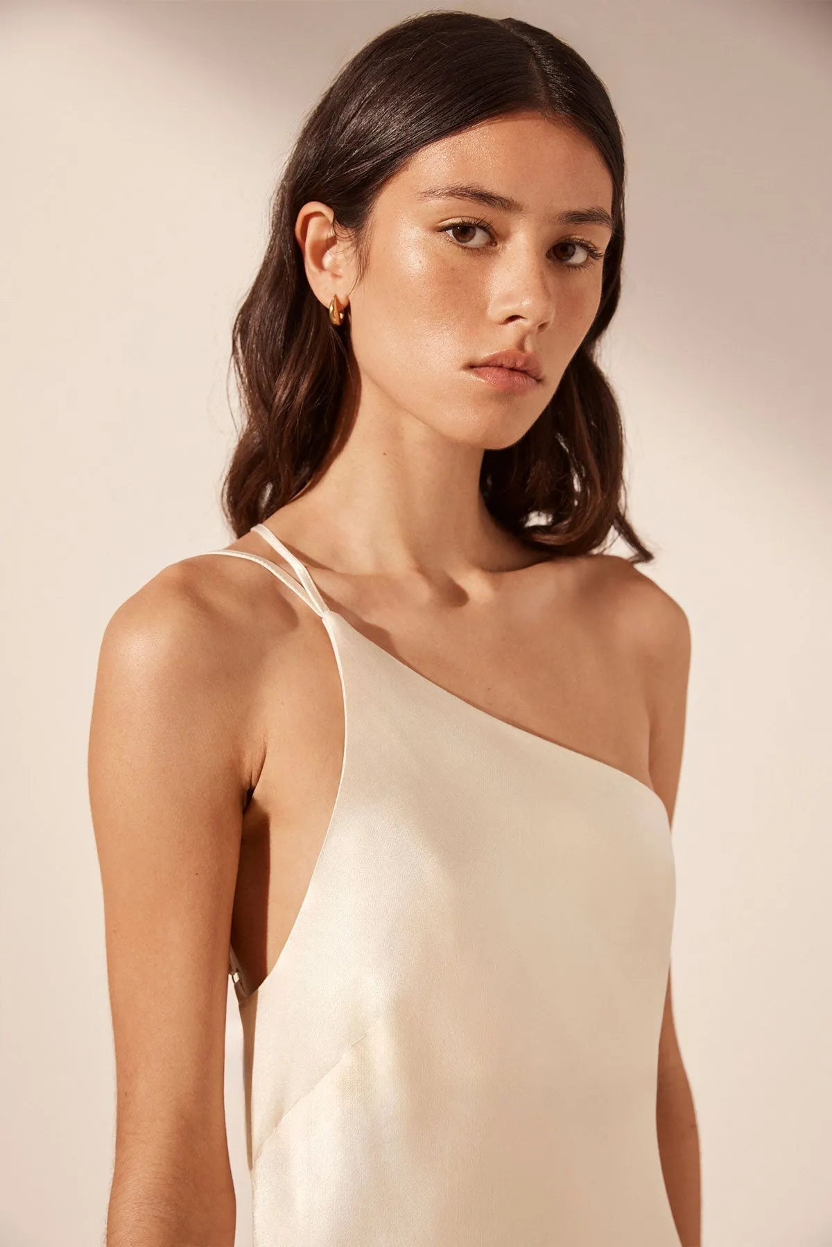 LA LUNE ONE SHOULDER COWL BACK MAXI DRESS - CREAM sold by Shona Joy product image thumbnail 2