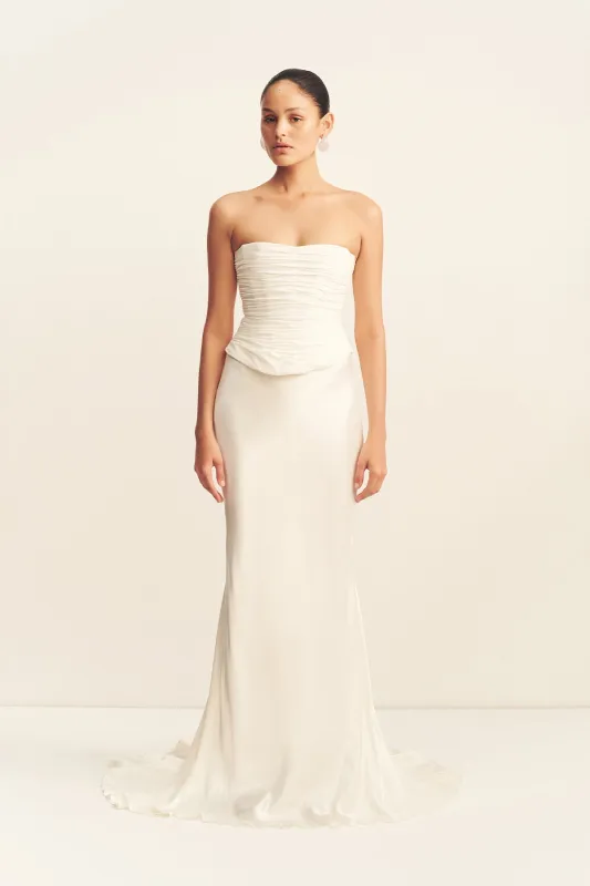 LA LUNE HIGH WAIST MAXI SKIRT - WHITE sold by Shona Joy