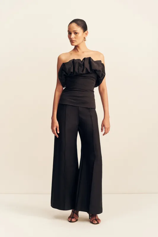 CAMPBELL STRAPLESS BUBBLE TOP - BLACK made by Shona Joy
