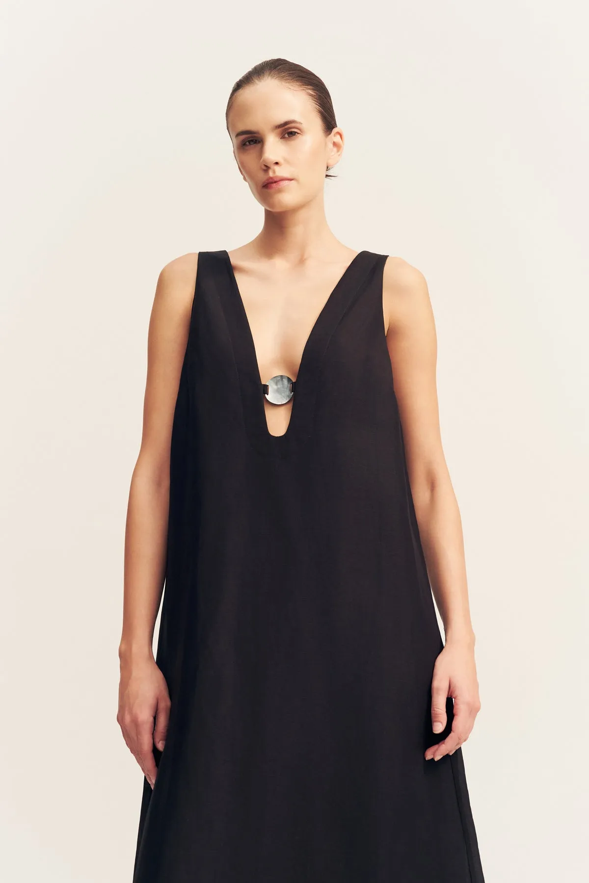 PALOMA PLUNGED MAXI DRESS - BLACK sold by Shona Joy product image thumbnail 2