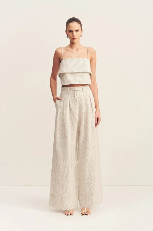 ALTO TEXTURED LINEN HIGH WAISTED PANT sold by Shona Joy