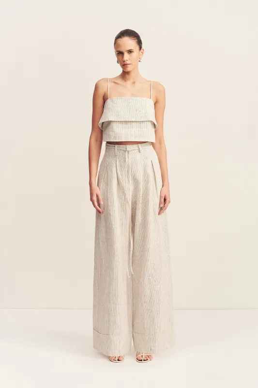 ALTO TEXTURED LINEN CROPPED CAMI made by Shona Joy