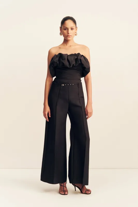 OTIS WIDE LEG BELTED PANT - BLACK sold by Shona Joy