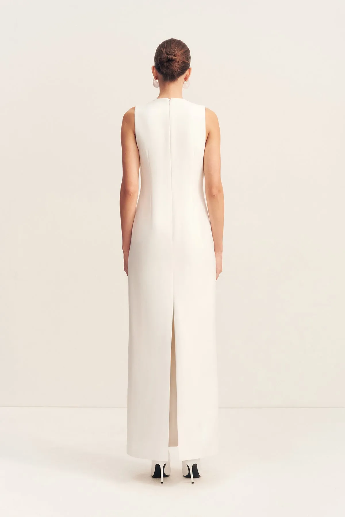 OTIS PLUNGED FITTED MAXI DRESS - IVORY sold by Shona Joy product image thumbnail 4