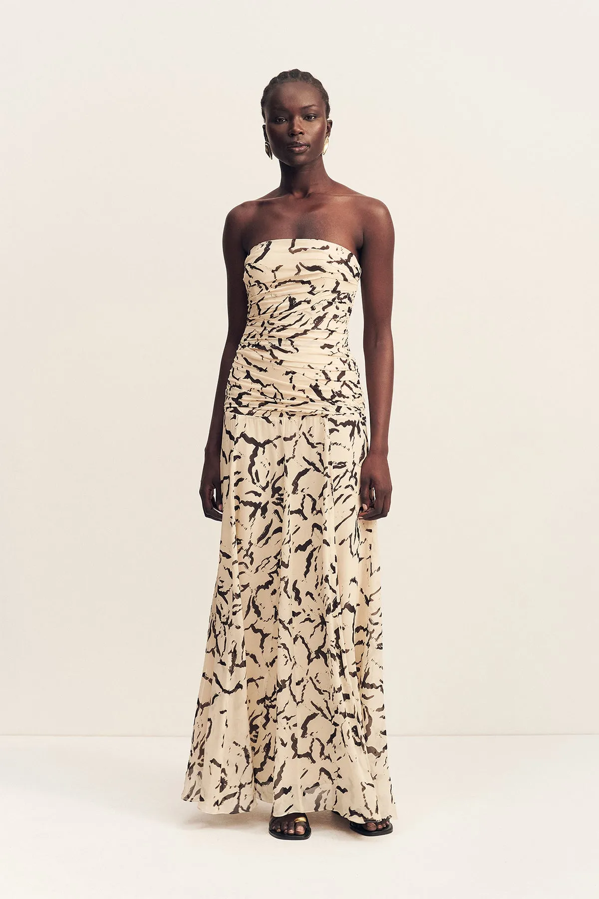 REA STRAPLESS PANELLED MAXI DRESS sold by Shona Joy