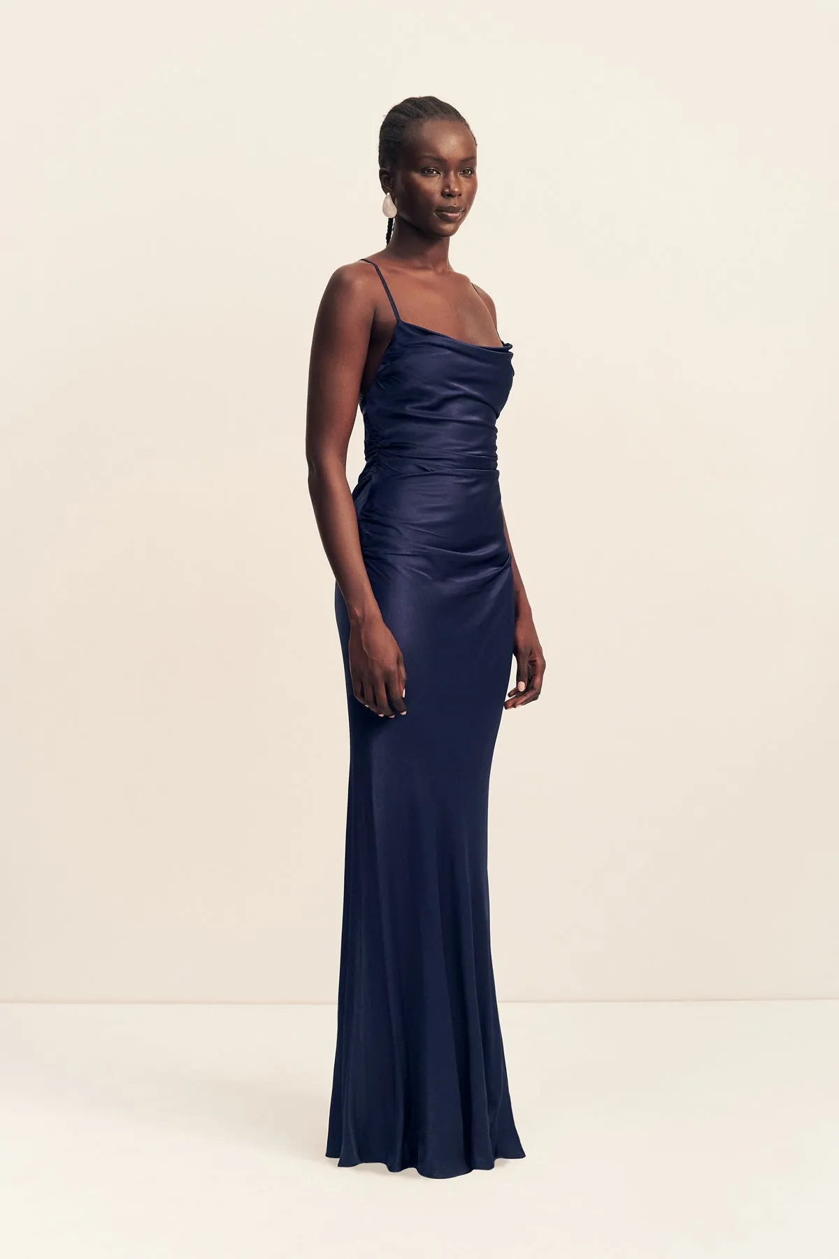 LA LUNE LACE BACK MAXI DRESS - MIDNIGHT sold by Shona Joy product image thumbnail 3