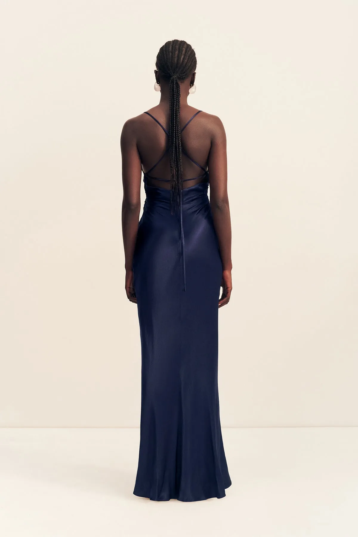 LA LUNE LACE BACK MAXI DRESS - MIDNIGHT sold by Shona Joy product image thumbnail 5