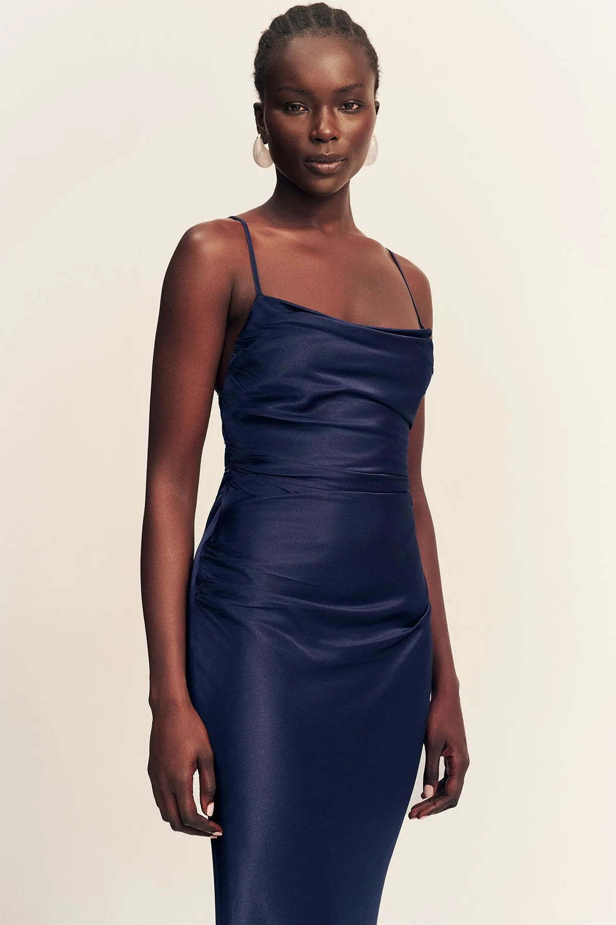 LA LUNE LACE BACK MAXI DRESS - MIDNIGHT sold by Shona Joy product image thumbnail 2