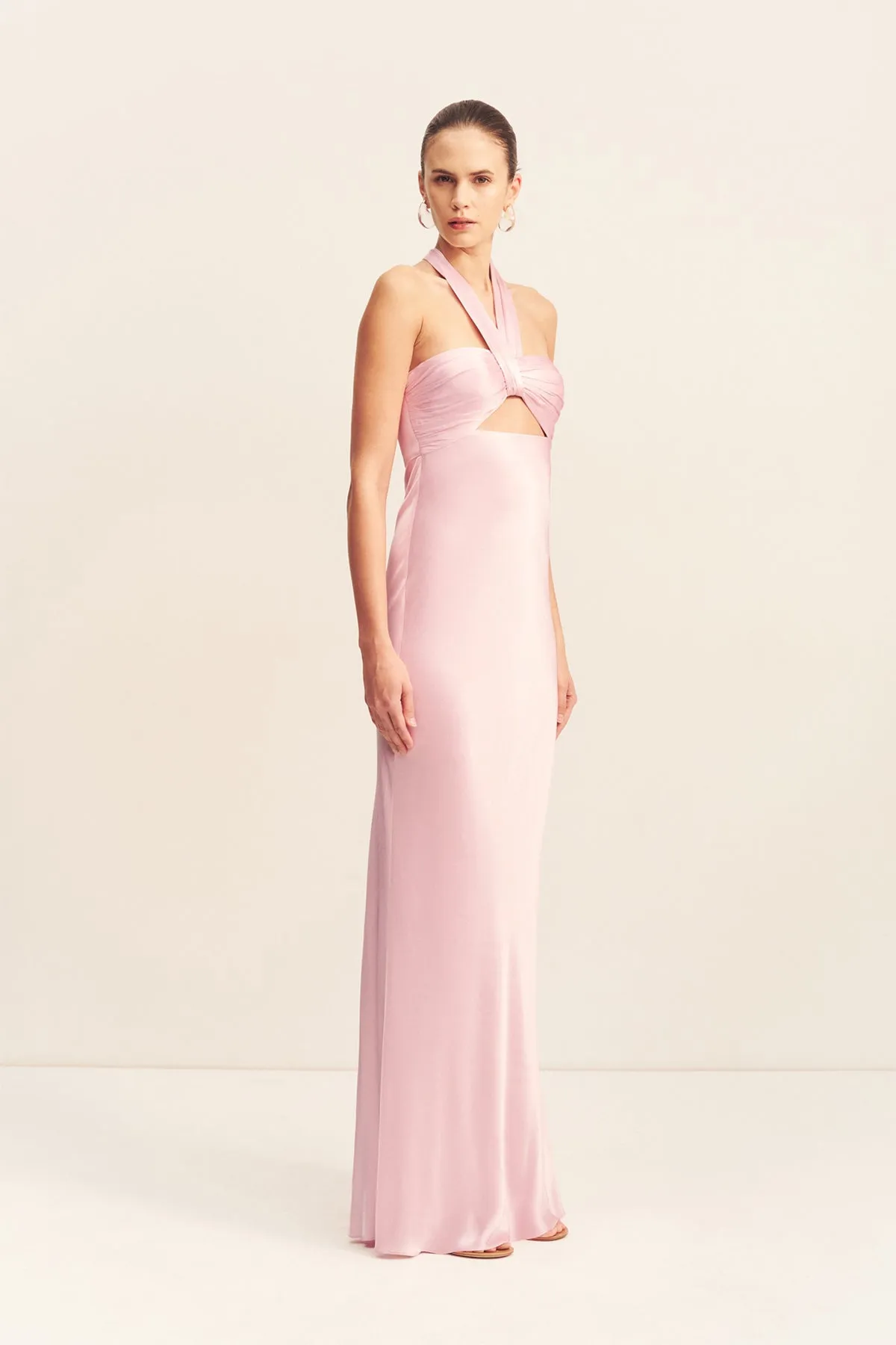 LA LUNE RUCHED HALTER MAXI DRESS - BLOSSOM sold by Shona Joy product image thumbnail 3