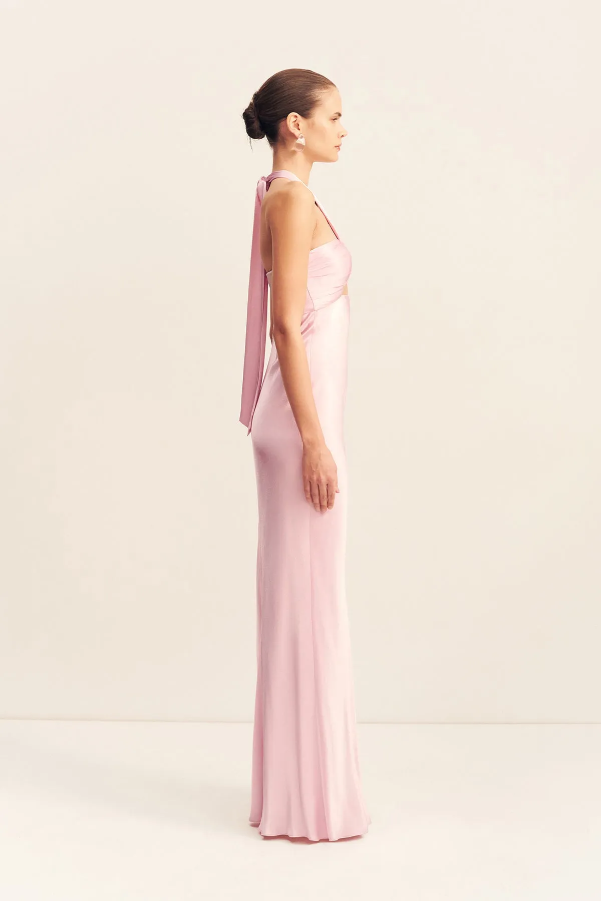 LA LUNE RUCHED HALTER MAXI DRESS - BLOSSOM sold by Shona Joy product image thumbnail 4