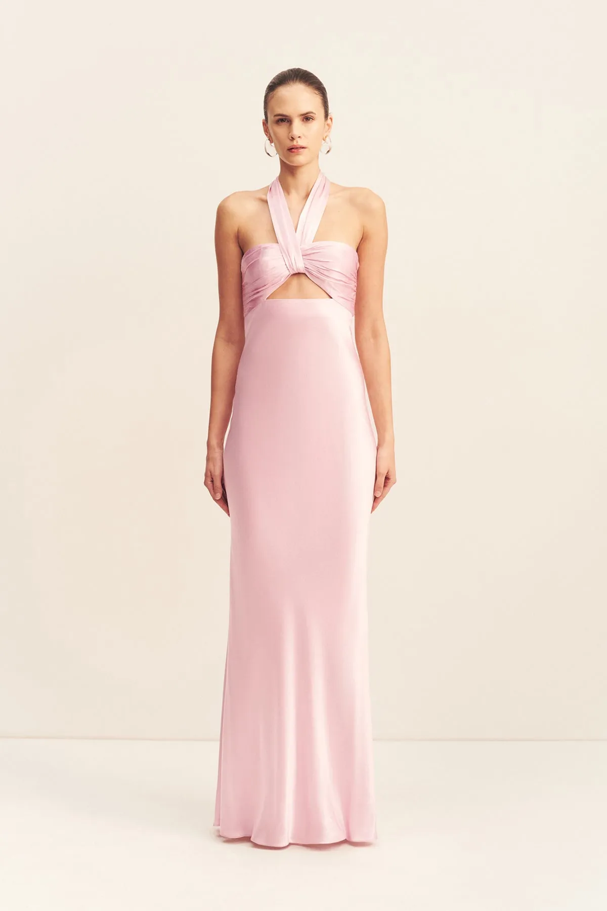 LA LUNE RUCHED HALTER MAXI DRESS - BLOSSOM sold by Shona Joy