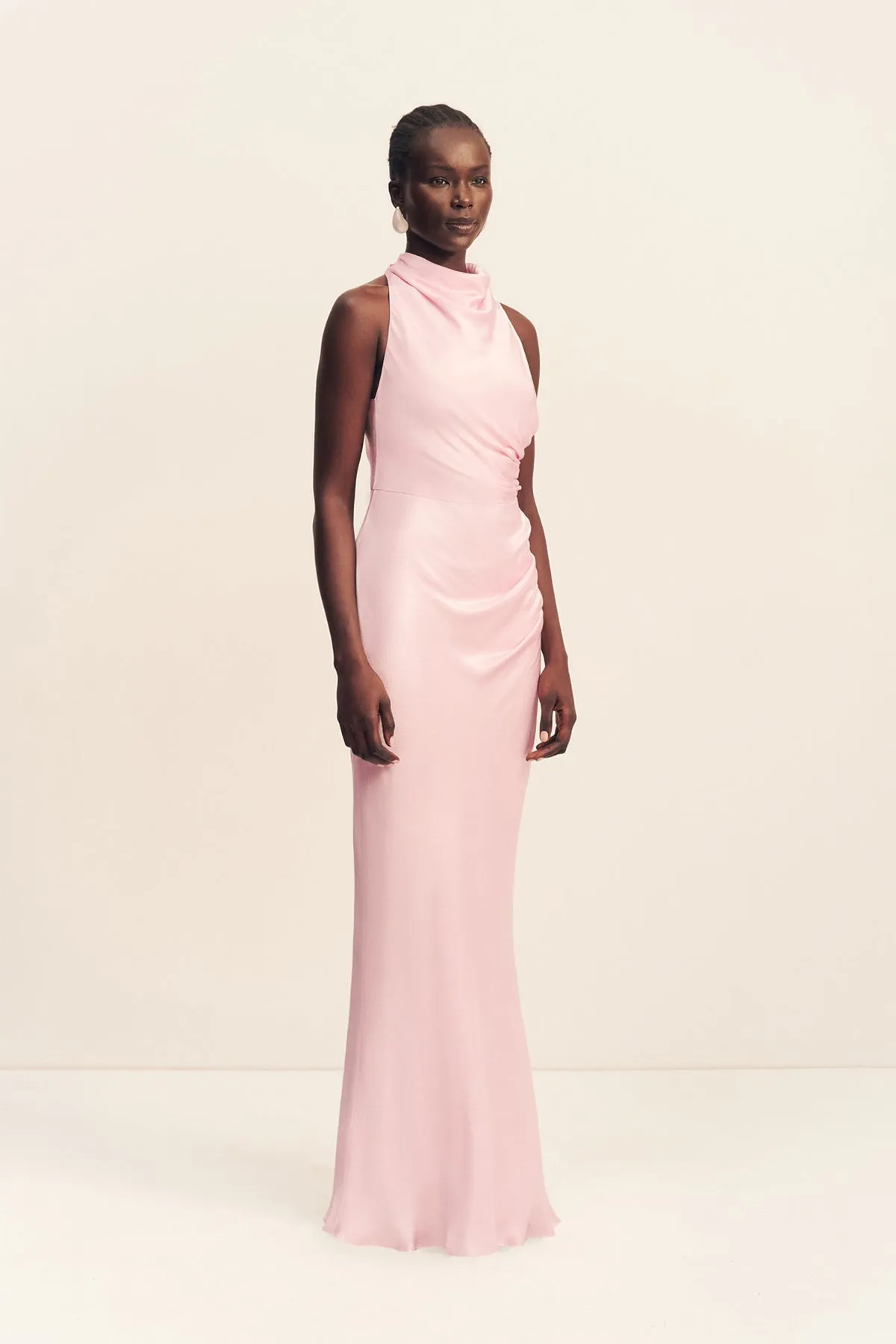 LA LUNE HIGH NECK GATHERED MAXI DRESS - BLOSSOM sold by Shona Joy product image thumbnail 3