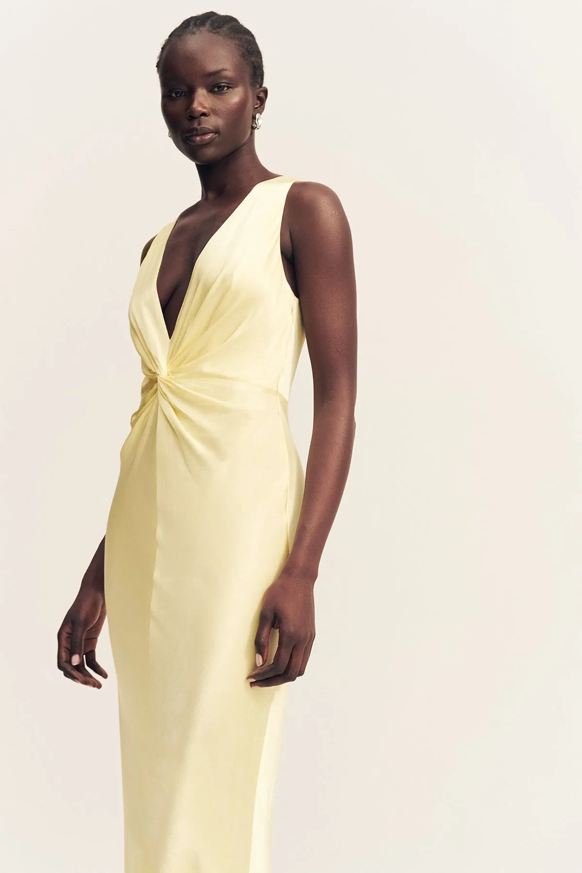 LA LUNE LOW TWIST MAXI DRESS - LEMON sold by Shona Joy product image thumbnail 2