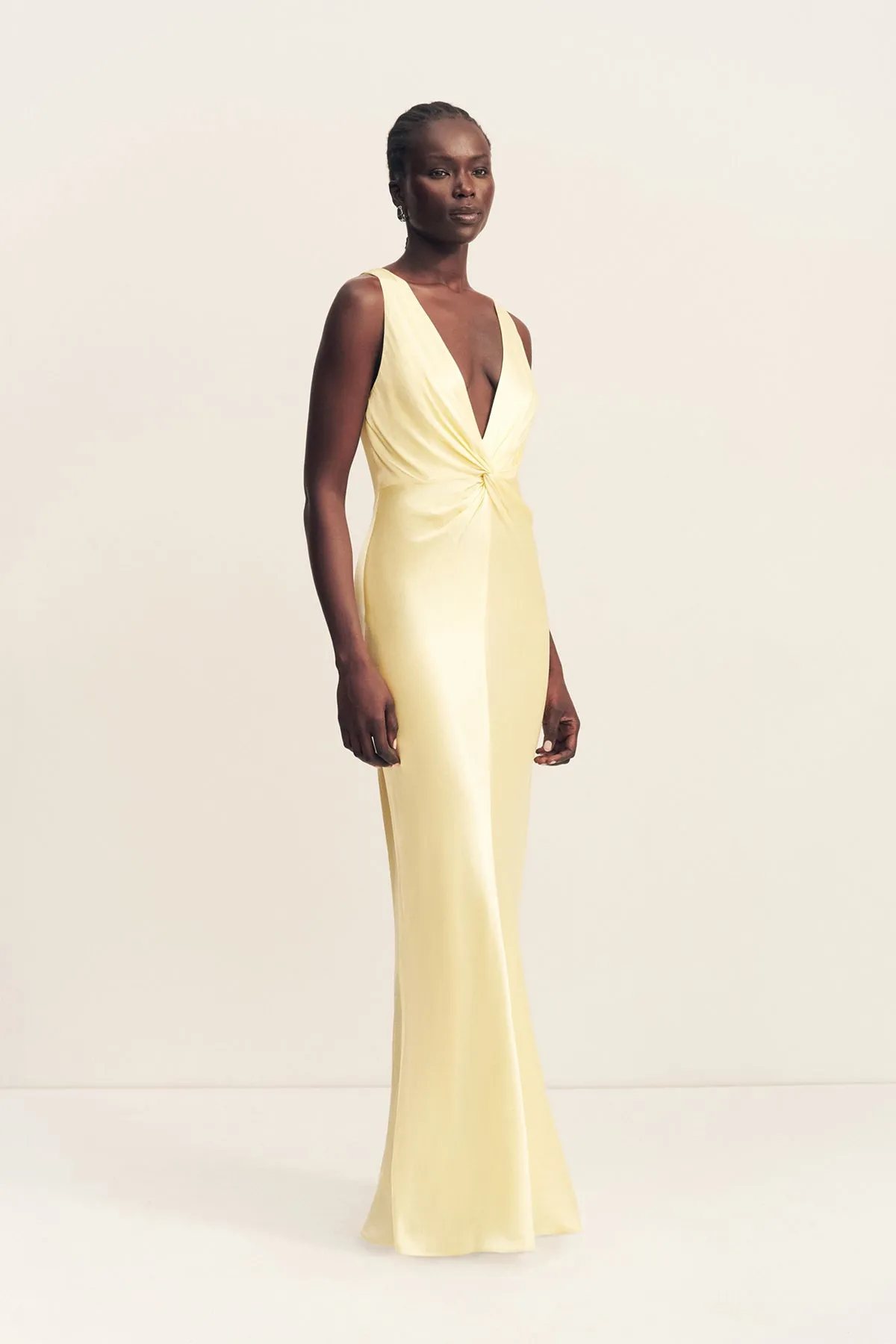 LA LUNE LOW TWIST MAXI DRESS - LEMON sold by Shona Joy product image thumbnail 3