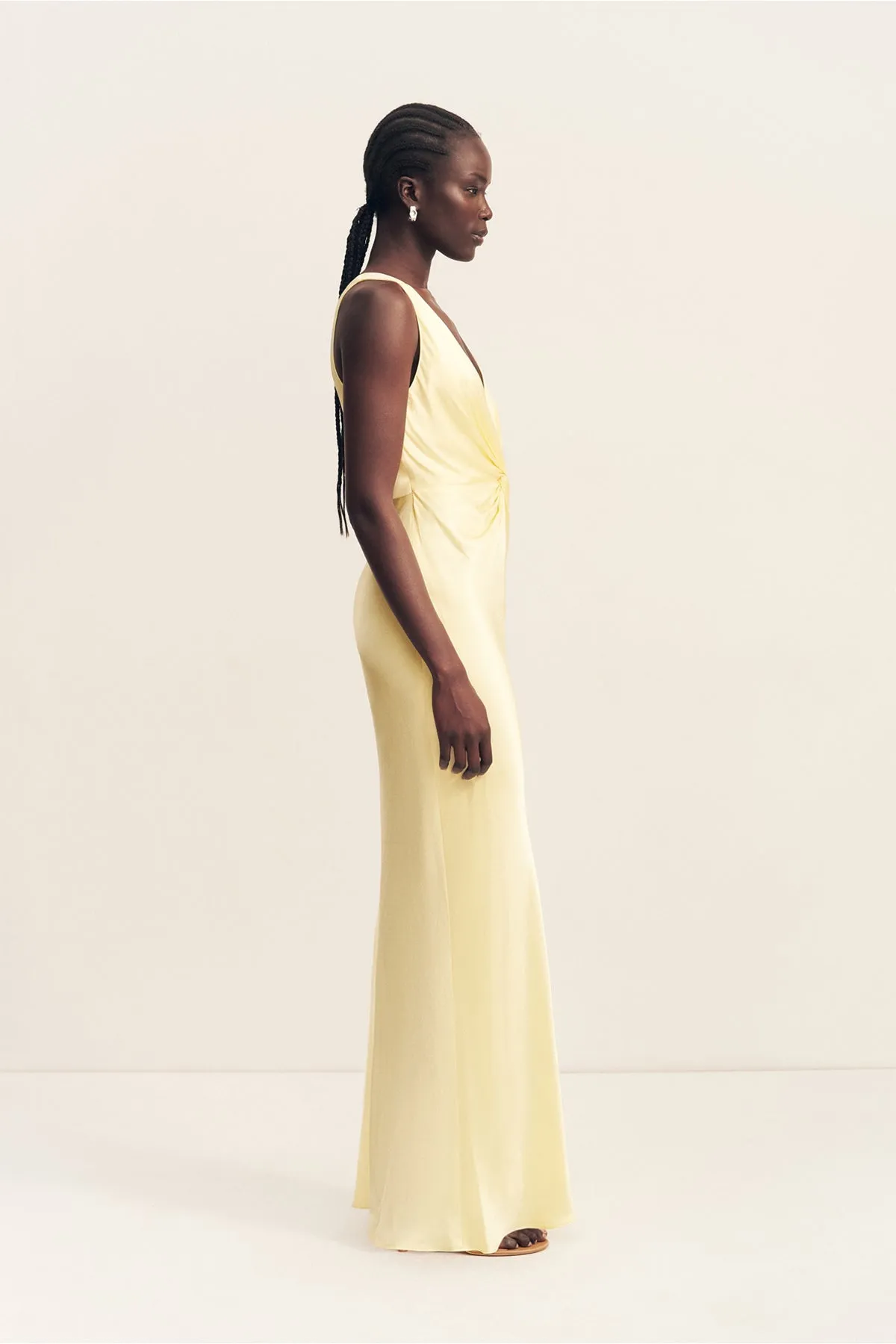 LA LUNE LOW TWIST MAXI DRESS - LEMON sold by Shona Joy product image thumbnail 4