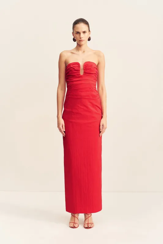 CAMPBELL STRAPLESS U WIRE MAXI DRESS - GOJI sold by Shona Joy
