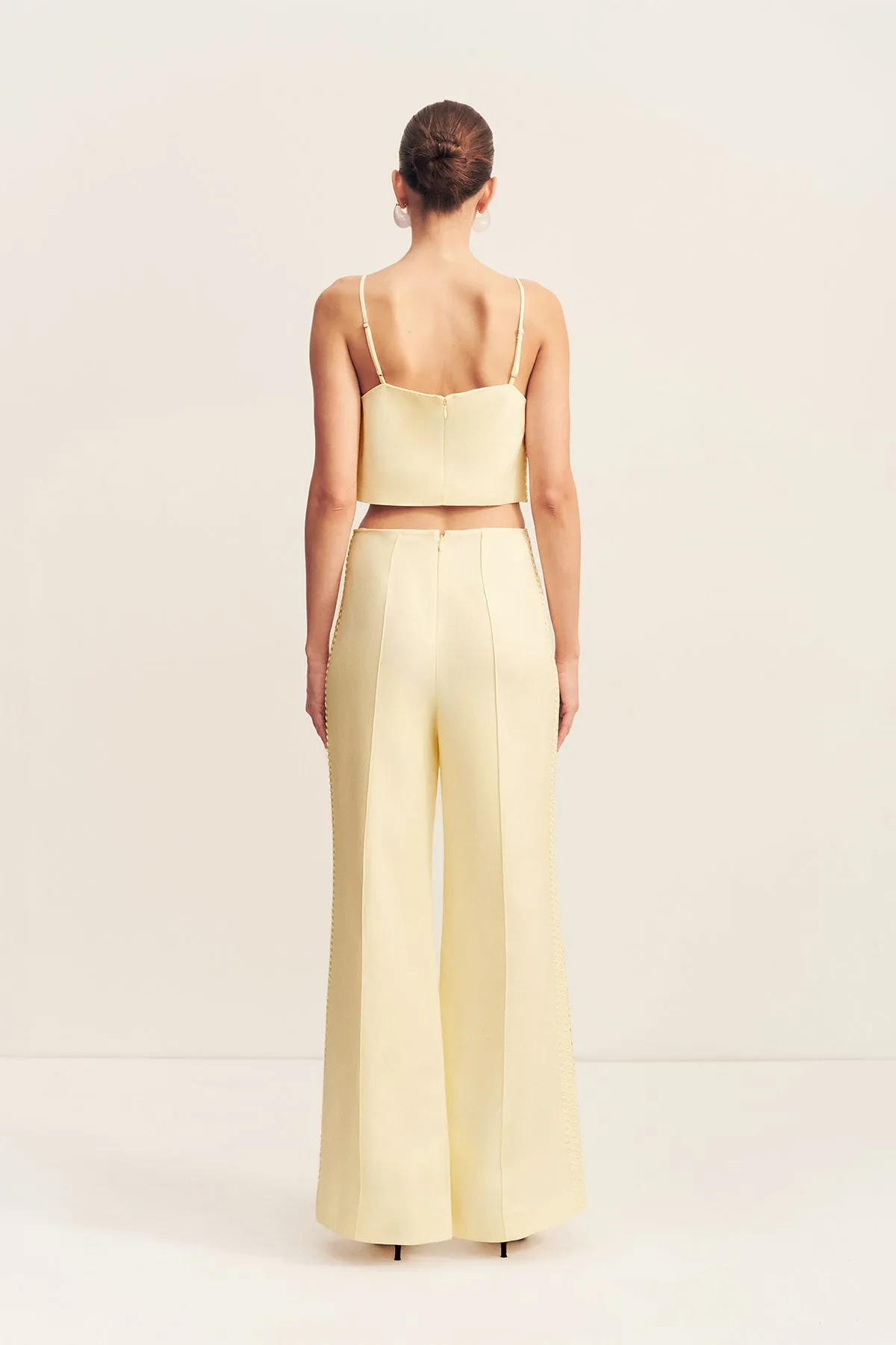 WRIGHT LACE LINEN BLEND PINTUCK PANT sold by Shona Joy product image thumbnail 5