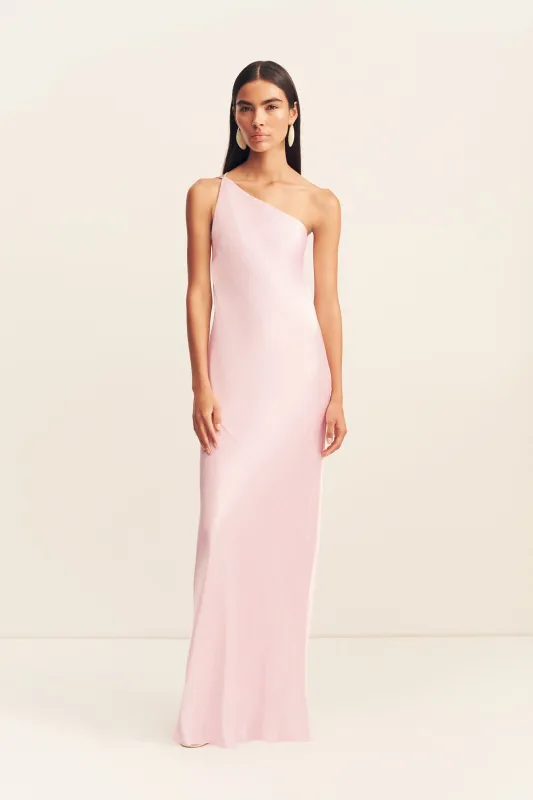 LA LUNE ONE SHOULDER COWL BACK MAXI DRESS - BLOSSOM made by Shona Joy