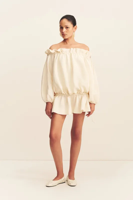 JASPER LINEN BLEND MINI DRESS - RESIN made by Shona Joy